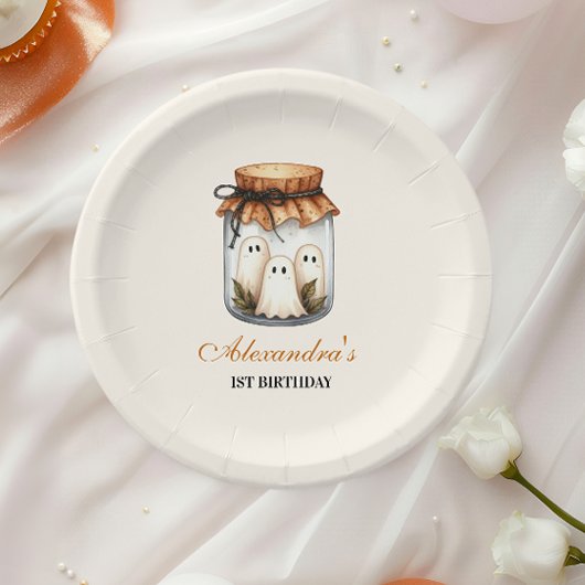 スウィート不気味ワンお祝い ペーパープレート