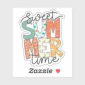 スウィート夏期ファミリーバケーションポップシクルビーチ シール (シート)