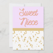 スウィート姪誕生日カード 招待状 (正面)