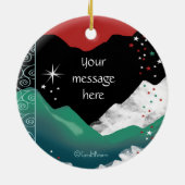 スウィート姪、若いスケート10代の選手、クリスマス セラミックオーナメント (裏面)