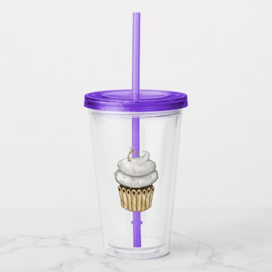 スウィート婚約カップケーキ アクリルタンブラー (正面)