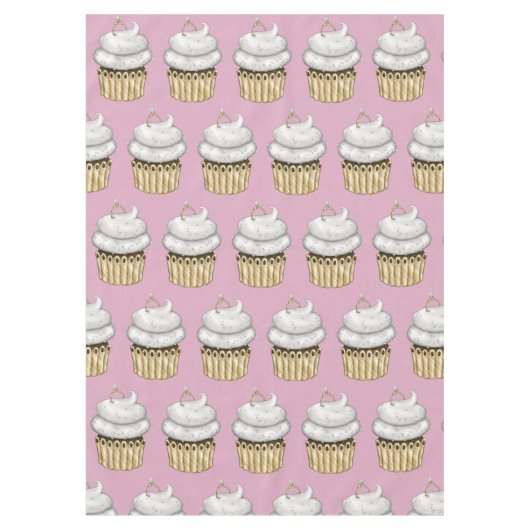 スウィート婚約カップケーキ テーブルクロス (正面)