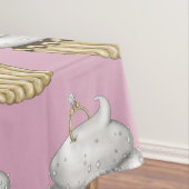 スウィート婚約カップケーキ テーブルクロス (インサイチュ)