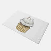 スウィート婚約カップケーキ ドアマット (アングル)