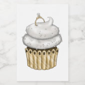 スウィート婚約カップケーキ フードラベル (シングルラベル)