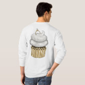 スウィート婚約カップケーキ Tシャツ (裏面フル)
