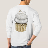 スウィート婚約カップケーキ Tシャツ (裏面)