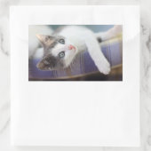 スウィート子猫インプレイドベッド 長方形シール (バッグ)