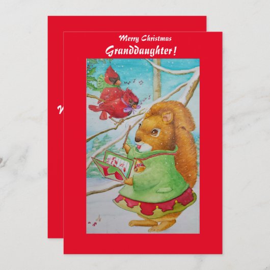 スウィート孫娘のクリスマスカード シーズンカード (正面/裏面)
