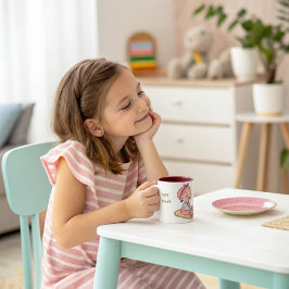 スウィート小さな女の子ハッピーバースデー ツートーンマグカップ