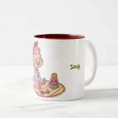 スウィート小さな女の子ハッピーバースデー ツートーンマグカップ (正面右)