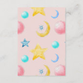 スウィート小さな女の子ベビーシャワーサンキューカード エンクロージャーカード (裏面)