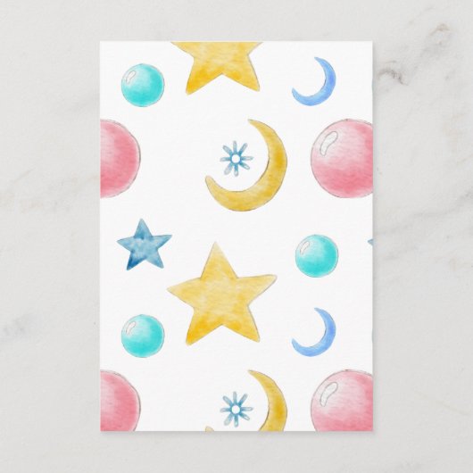 スウィート小さな女の子ベビーシャワーサンキューカード エンクロージャーカード (裏面)