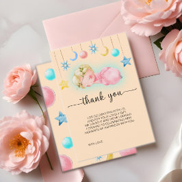 スウィート小さな女の子ベビーシャワーサンキューカード エンクロージャーカード
