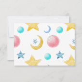 スウィート小さな女の子ベビーシャワーサンキューカード 招待状 (裏面)