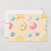 スウィート小さな女の子ベビーシャワーサンキューカード 招待状 (裏面)