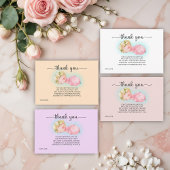 スウィート小さな女の子ベビーシャワーサンキューカード 招待状