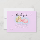 スウィート小さな女の子ベビーシャワーサンキューカード 招待状 (正面)