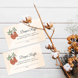 スウィート小さな女の子ボホアツおむつラッフル エンクロージャーカード