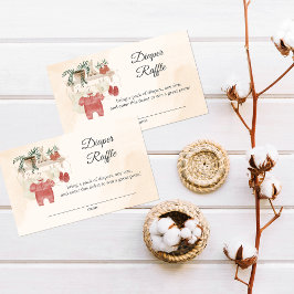 スウィート小さな女の子ボホアツおむつラッフル エンクロージャーカード