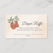 スウィート小さな女の子ボホアツおむつラッフル エンクロージャーカード (正面)