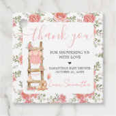 スウィート小さな女の子ボホベイビーシャワースクエア フェイバータグ (正面)