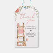 スウィート小さな女の子ボホベイビーシャワーメッセージカード ギフトタグ (正面)