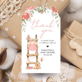 スウィート小さな女の子ボホベイビーシャワーメッセージカード ギフトタグ