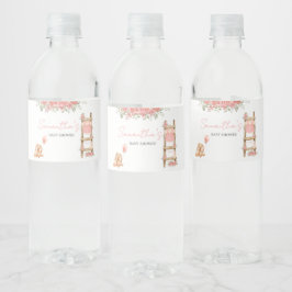 スウィート小さな女の子ボホベイビーシャワー ペットボトルラベル