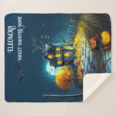 スウィート幽霊のよく出るホームハロウィーンハウス シェルパブランケット (正面(横))