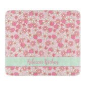 スウィート春いちごパーソナライズされた カッティングボード (正面)