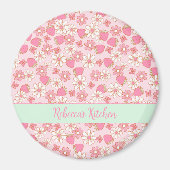 スウィート春いちごパーソナライズされた マグネット (正面)