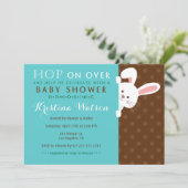 スウィート春バニーボーイベビーシャワー招待状 招待状 (スタンド正面)