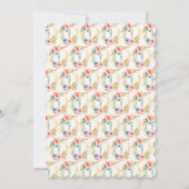 スウィート春フローラファースト誕生日 招待状 (裏面)