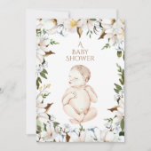 スウィート生まれたばかりのベビーフローラベビーシャワー 招待状 (正面)