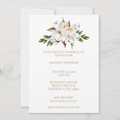 スウィート生まれたばかりのベビーフローラベビーシャワー 招待状 (裏面)