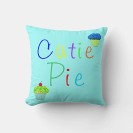 スウィート男の赤ちゃんかわいこちゃんパイイエローブルーカップケーキ クッション