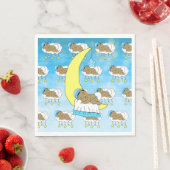 スウィート男の赤ちゃんオンムーンエスニック スタンダードランチョンナプキン (インサイチュ)