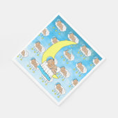 スウィート男の赤ちゃんオンムーンエスニック スタンダードランチョンナプキン (角)