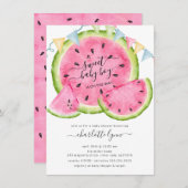 スウィート男の赤ちゃんスイカベビーシャワー招待状 招待状 (正面/裏面)