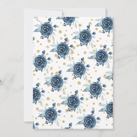 スウィート男の赤ちゃんゾウ赤ちゃんシャワー 招待状 (裏面)