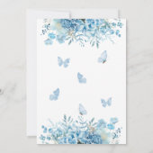 スウィート男の赤ちゃんブルーフローラベビーシャワー招待状 招待状 (裏面)