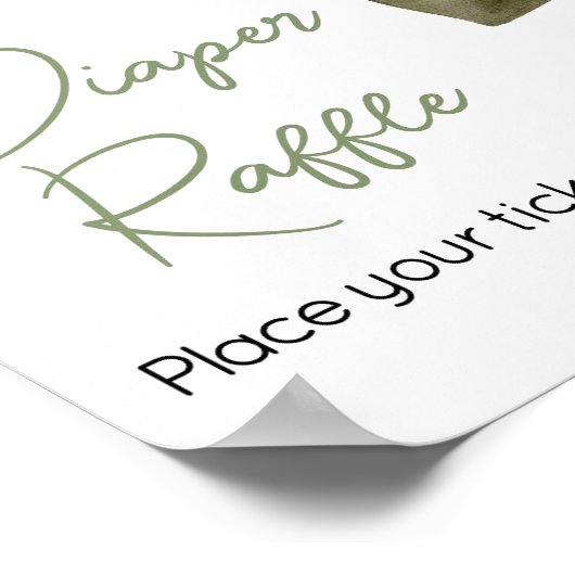 スウィート男の赤ちゃんボホアツおむつラッフル ポスター (角)