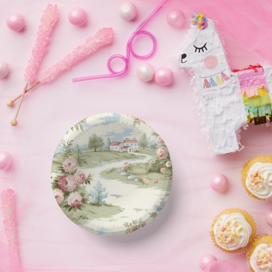 スウィート素朴カントリーホームフローラ風景 ペーパーボウル (パーティー)