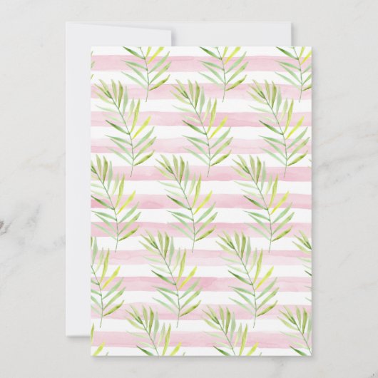 スウィート素朴モンキーガールベビーシャワー招待状 招待状 (裏面)