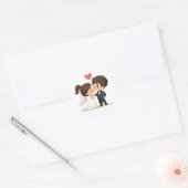 スウィート結婚キスシール ラウンドシール (封筒)
