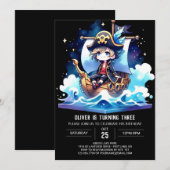 スウィート航海のパイレーツ誕生日 招待状 (正面/裏面)