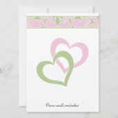 スウィート薄紫マルガリタダマスクブライダルシャワー 招待状 (裏面)