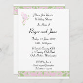 スウィート薄紫マルガリタダマスクブライダルシャワー 招待状 (正面/裏面)