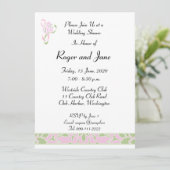 スウィート薄紫マルガリタダマスクブライダルシャワー 招待状 (スタンド正面)